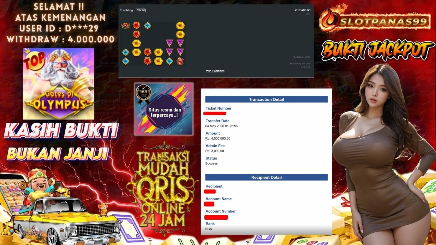 SLOTPANAS99 JACKPOT SLOT GATES OF OLYMPUS 